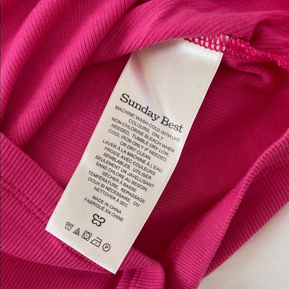NWOT Aritzia Sunday Best Pink Top EUC - Picture 4 of 5